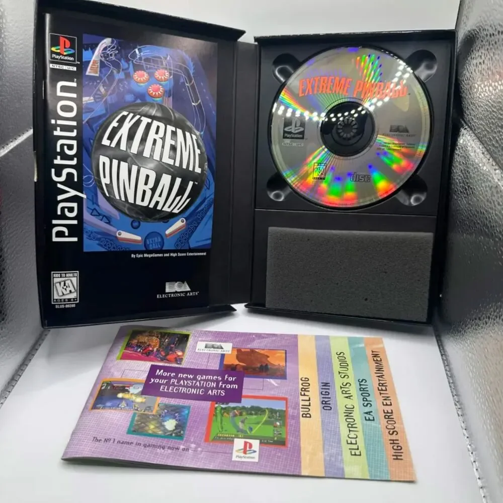 Extreme Pinball PS1 LONG BOX Sony PlayStation 1 CIB COMPLETE